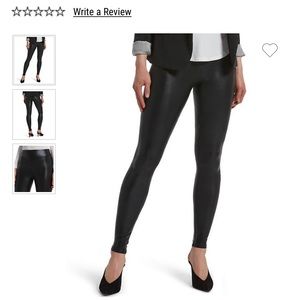Hue Faux Black leather leggings